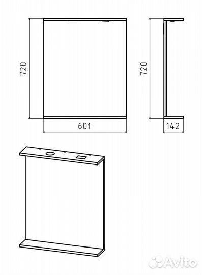 Зеркало Енисей 60 Misty э-ени02060-011