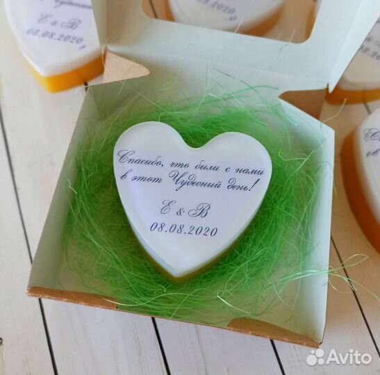 Свадебные подарки гостям, бонбоньерки из мыла