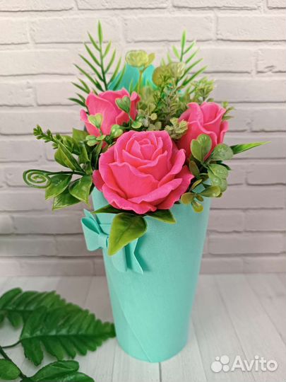 Букетики из мыльных роз