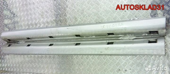 Накладки на порог наружные Опель Вектра Ц рестайли