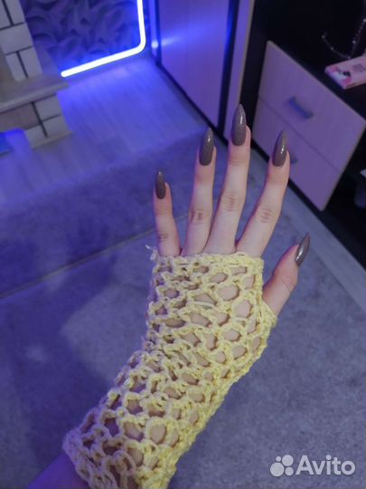 Митенки вязаные