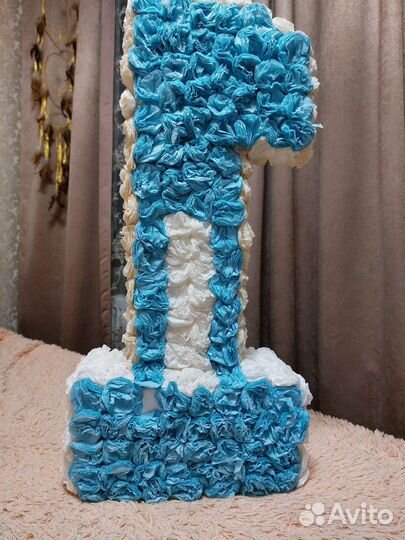 Цифра 1 на годик мальчику