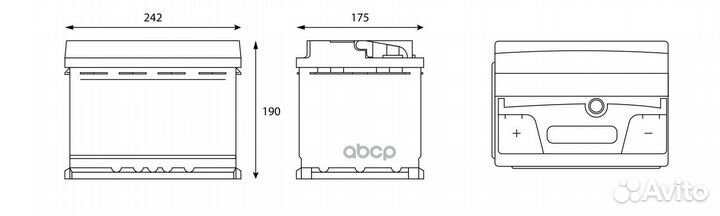 Аккумулятор gladiator EFB 60 Ah, 600 A