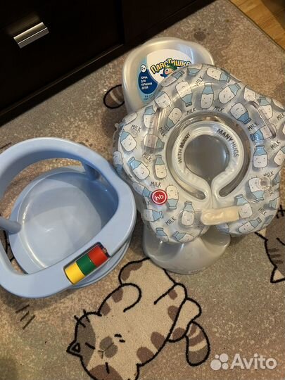 Стульчик для купания круг на шею и горка