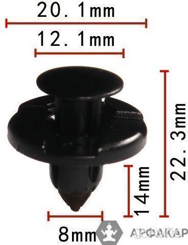 Крепёж автомобильный, пистон, клипса Acura, Honda