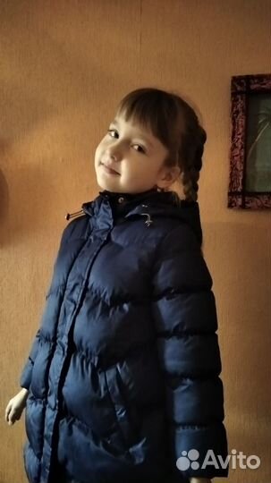 Пуховик на девочку рост 104