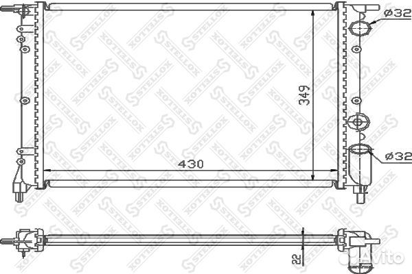 10-25106-SX радиатор системы охлаждения без AC