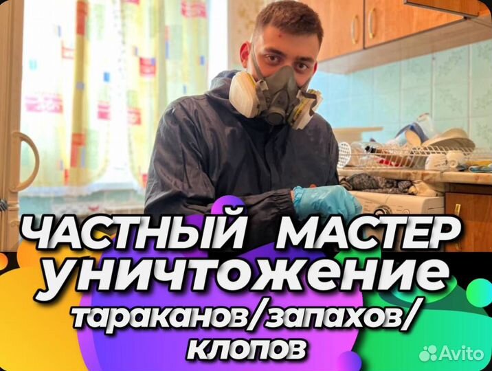 Уничтожение тараканов / обработка от клещей