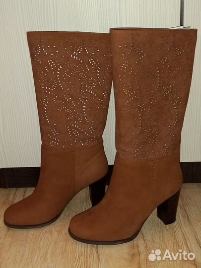 Ria Rosa, сапоги деми, нат нубук, размер 38-39