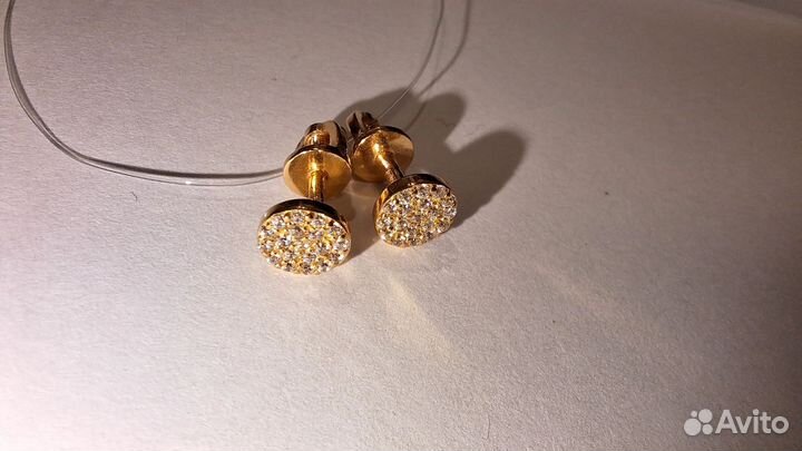 Серьги гвоздики серебро