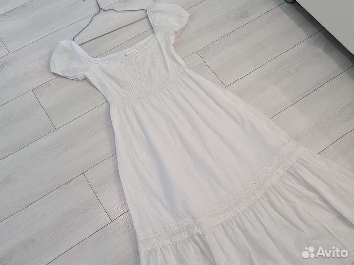 Платье befree S белое хлопковое
