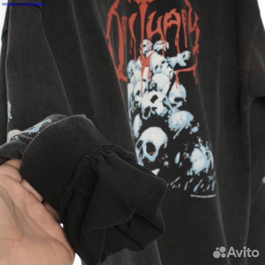 Черный лонгслив от Saint Michael – ваш идеальный выбор