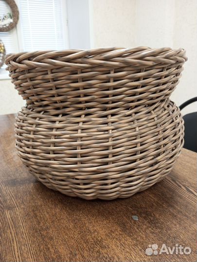 Кашпо горшочек 12 л из ротанга