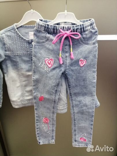 Джинсовый костюм детский 104-110