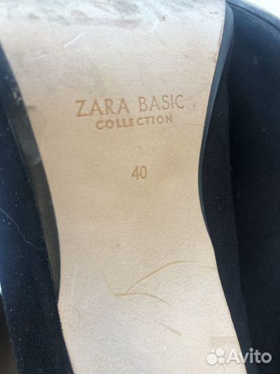 Ботильоны замшевые Zara
