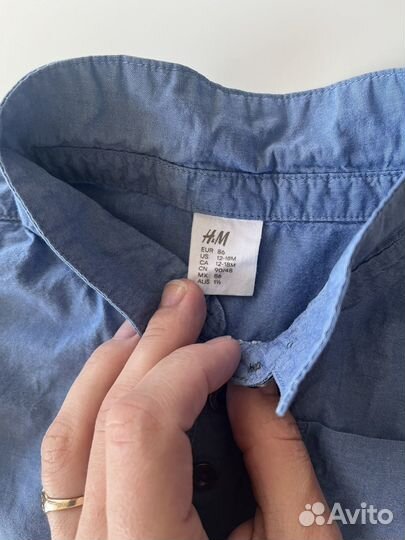 Рубашка платье на девочку H&M 86 размера