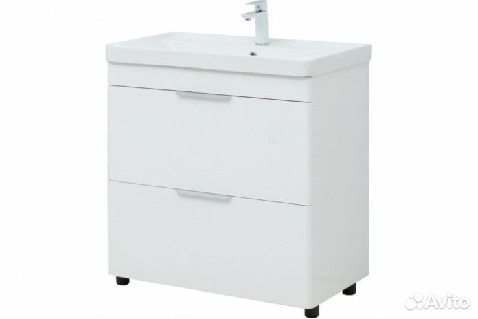 Мебель для ванной Aquanet Ирис new 80 2 ящика напольная