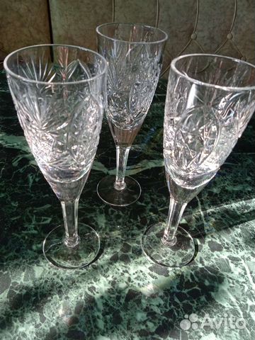 Фужеры хрустальные