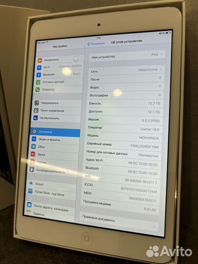 iPad Mini 16gb Wi-fi+cellular