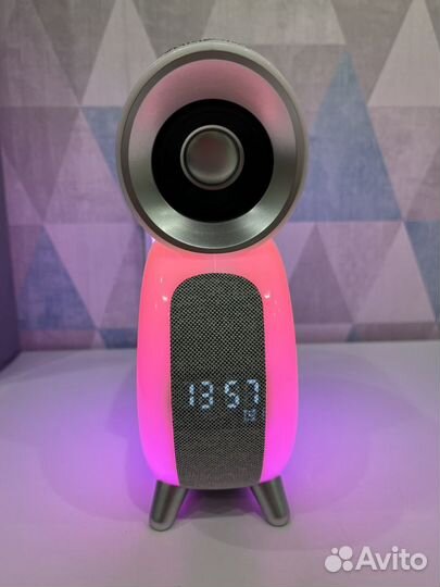 Блютуз колонка ночник часы будильник
