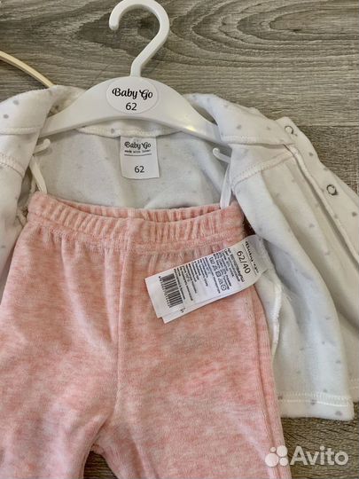 Велюровый комплект для малышки