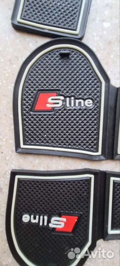 Вкладки ауди S-line в дверные карты,подстаканники