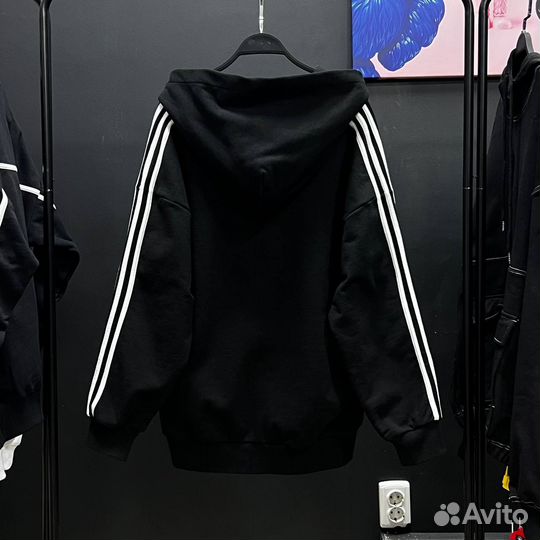 Зип худи balenciaga adidas оверсайз