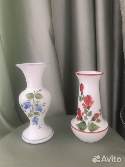 Мини вазочки из молочного стекла СССР