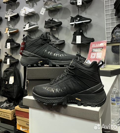 Зимние кроссовки Merrell термо высокие зима