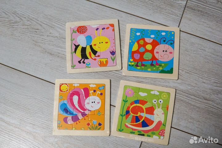 Деревянные развивающие пазлы