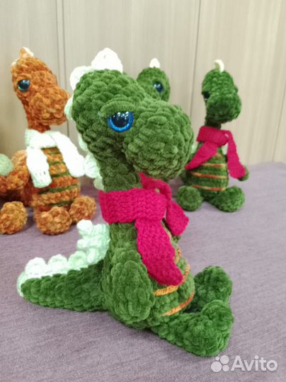 Вязаная игрушка Дракон