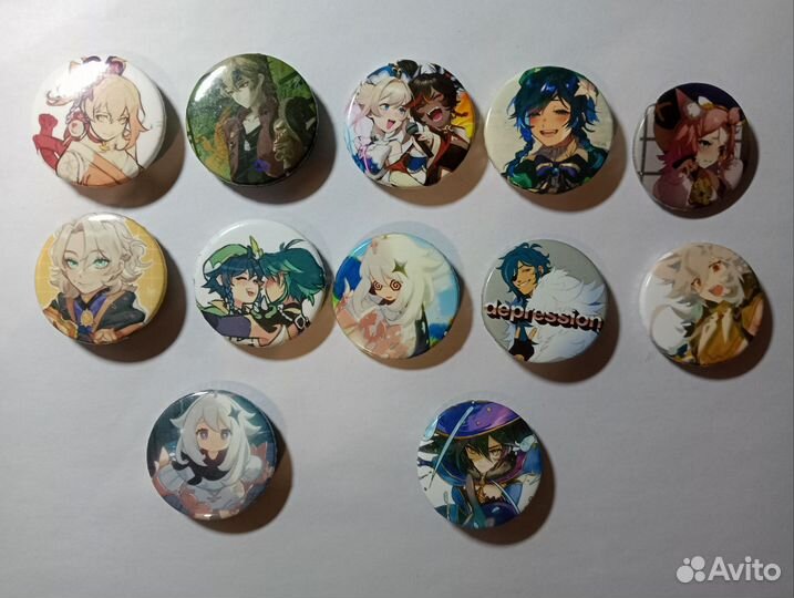 Значки, аниме, геншин импакт, манга, k-pop