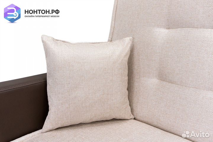 Диван книжка Лондон рогожка бежевая