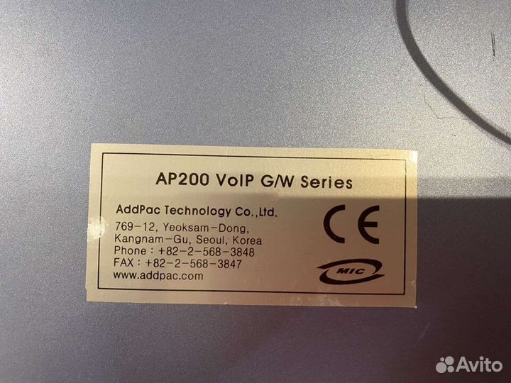 VoIP шлюз AddPac AP200E
