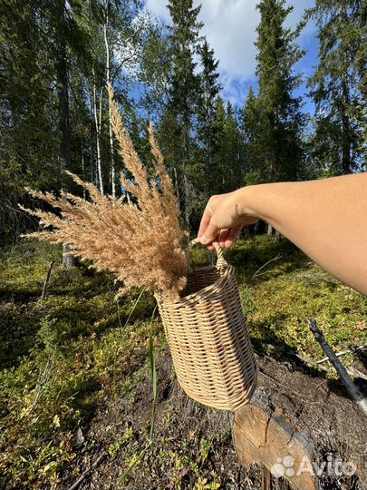 Подвесная корзина плетёная хранение