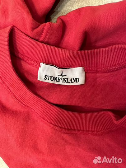 Stone island свитшот красный