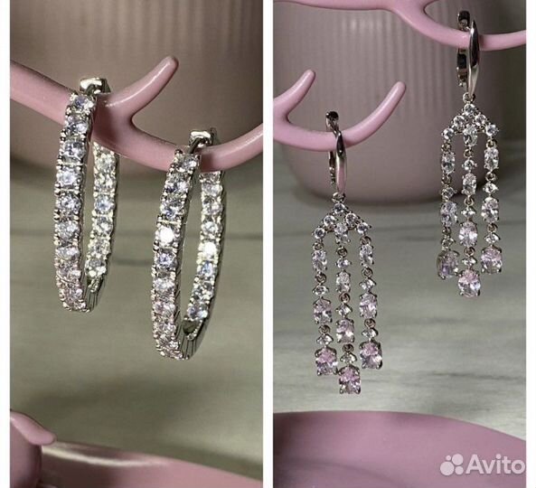 Серьги серебро