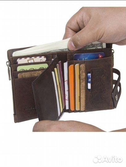 Новый кошелёк мужской, натуральная кожа
