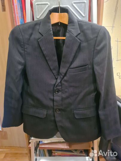 Пиджак школьный чёрный для мальчика 140 см 10 лет