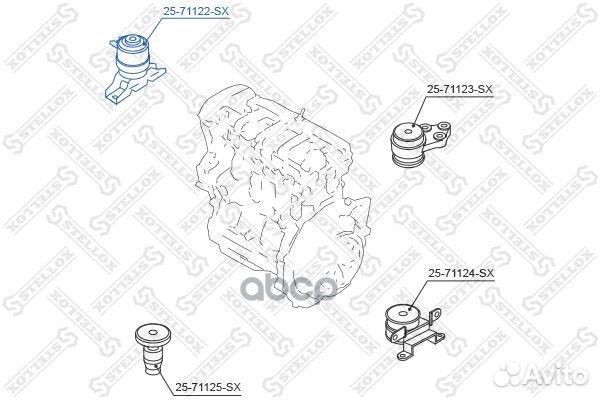 25-71122-SX подушка двс правая Mazda Tribute C