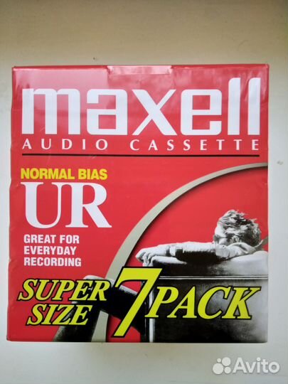 Аудиокассеты - Maxell UR 90 (Блок 7 шт.)