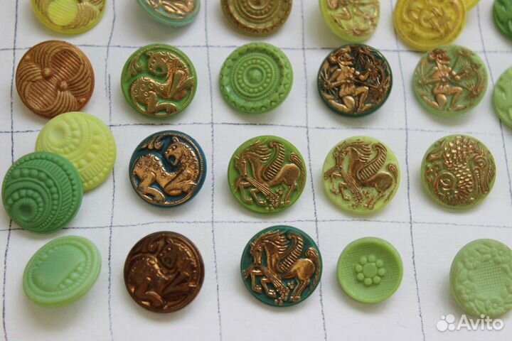 Пуговицы стекло СССР винтаж цветные
