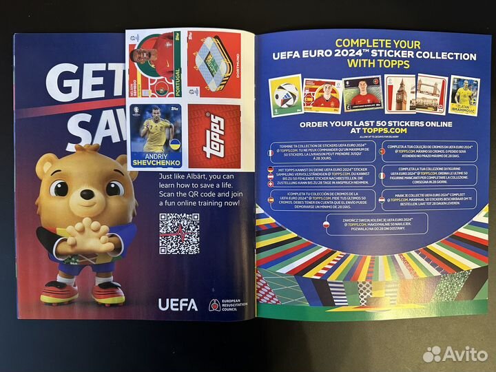 Новый альбом Topps uefa Euro 2024 Чемпионат Европы