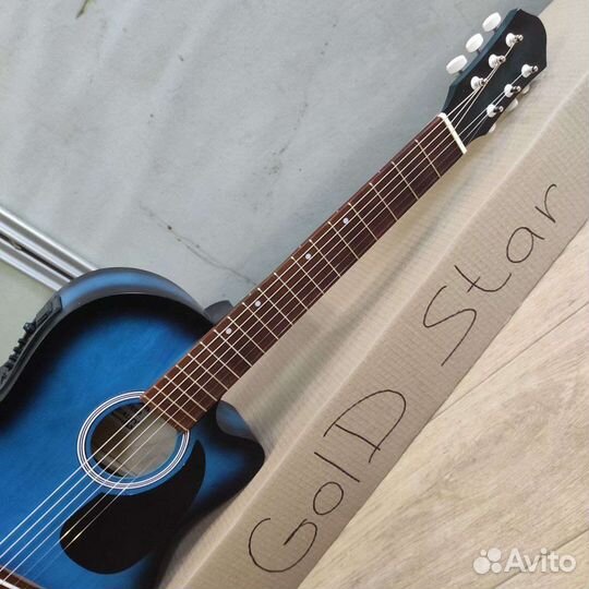 Гитара электроакустическая с широким грифом новая