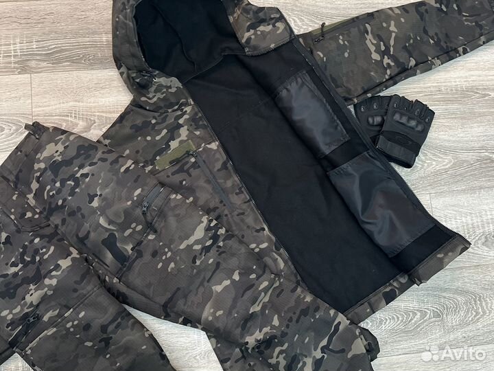 Костюм на флисе Тактик темный мультикам