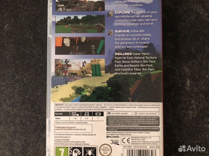 Майнкрафт на нинтендо свитч