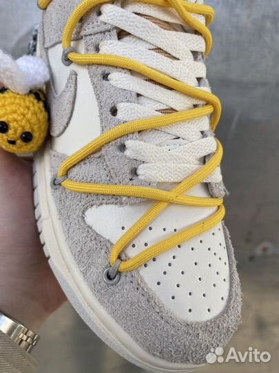 Nike Off White Dunk Lot 39 Grey Yellow