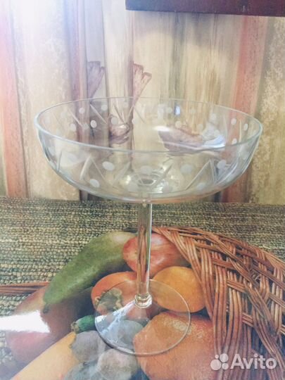 Ваза для фруктов на ножке СССР