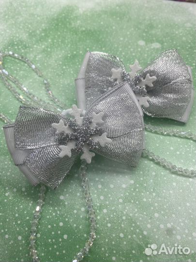 Новогодние резинки для волос, пара