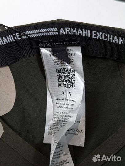 Кепка бейсболка Armani Exchange